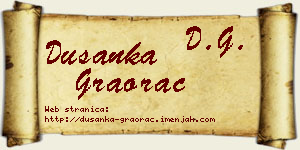 Dušanka Graorac vizit kartica